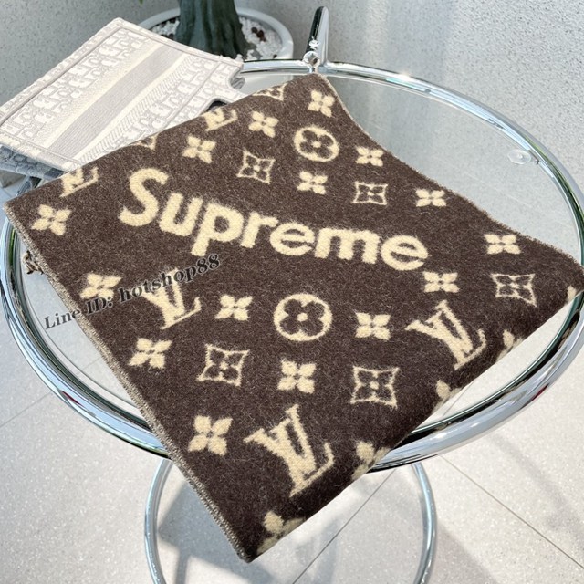 LV專櫃新品路易威登Supreme LV聯名款羊絨圍巾 mmyj2422